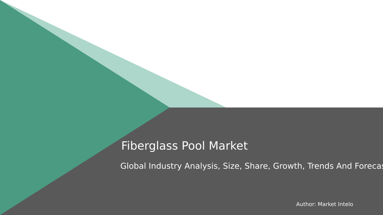 Fiberglass Pool Market Research Report 2033